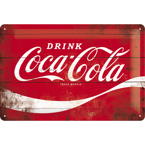 Metalskilt “Drink Coca Cola” 20×30 cm.