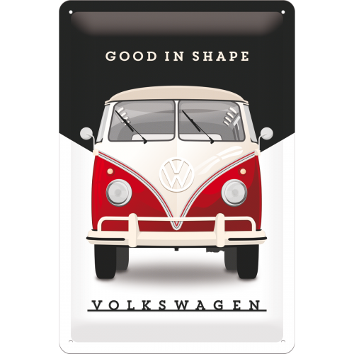 Metalskilt “VW Good in Shape” 20×30 cm.