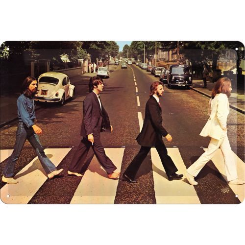 Metalskilt “The Beatles Abbey Road” 20×30 cm.