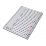 Plastregister grå A-Å alfabet m/kartonforblad 444010070