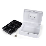 Pengekasse m/lås BNT stor 10" m/6 rum (Hvid) - Image 2