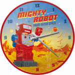 Vægur "Mighty Robot" Ø31 cm.