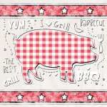 Servietter 33x33, 3-lags BBQ Grill (20 stk. )