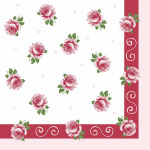 Servietter Sovie 33x33 cm. 3-lags Rosita, vinrød (20 stk. )