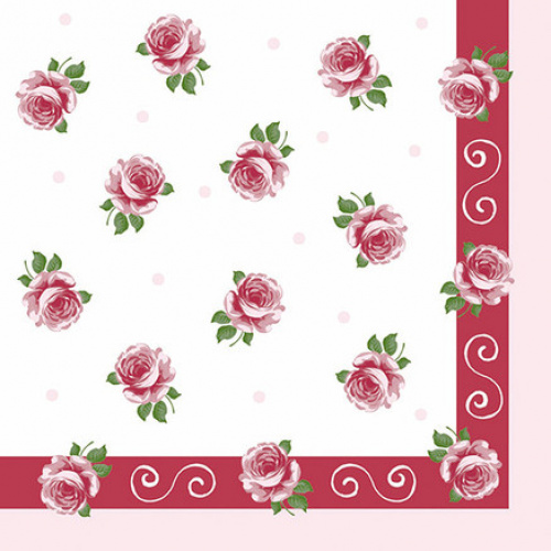 Servietter Sovie 33×33 cm. 3-lags Rosita, vinrød (20 stk. )