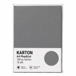 Karton A4 180 gr. 10 ark Stålgrå