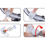 Cykellygtesæt LED, silikone for-/baglygte (vandtæt) - Image 2