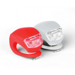 Cykellygtesæt LED, silikone for-/baglygte (vandtæt)