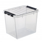 Plastkasse Smart Store klar 52l m/låg 50x39x41 cm.