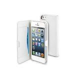 Cover Iphone 5/5S, læder-look, Hvid