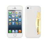 Cover Iphone 5/5S læder-look m/kreditkortlomme, Hvid - Image 2