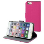 Cover Iphone 6 Plus, m/magnetluk, Pink-mørkgrå