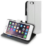 Cover Iphone 6 Plus, m/magnetluk, Hvid-grå