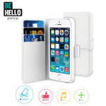 Cover Iphone 5/5S, læder-look, Hvid