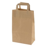 Bærepose, brun papir m/hank 220/125×350 mm. (250 stk.) - Image 2