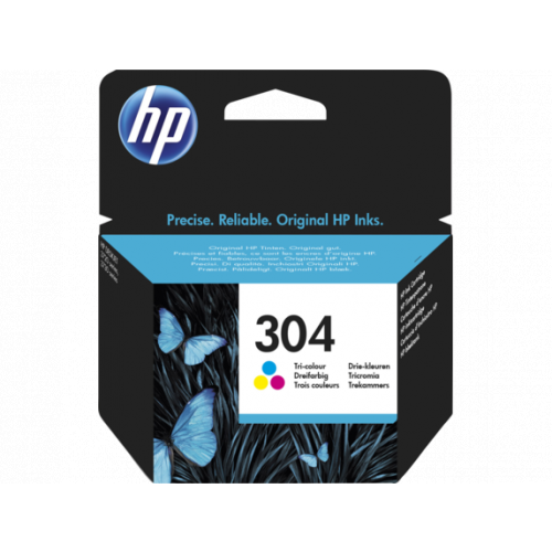 Blækpatron HP 304, Color (100 sider)