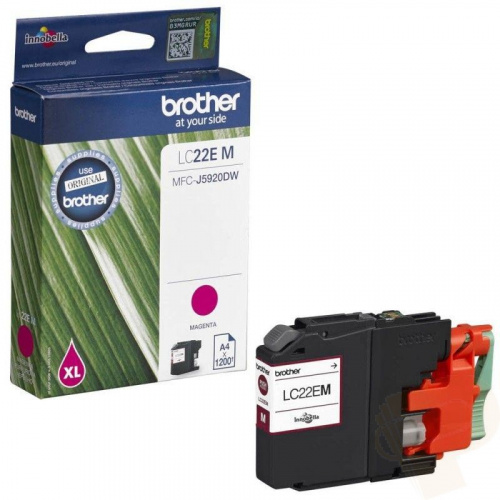 Blækpatron Brother LC22E Magenta (1.200 sider)