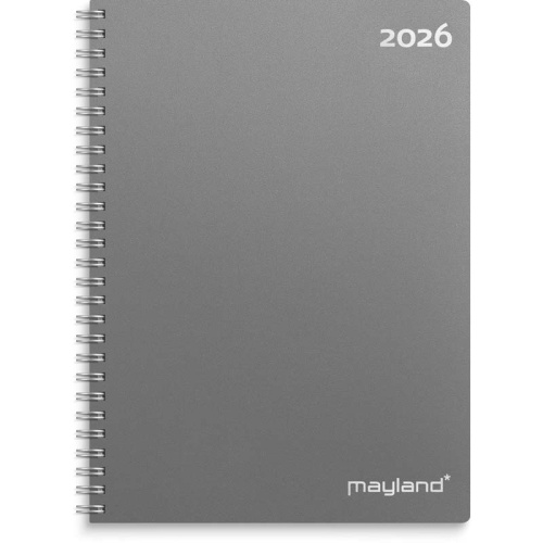 Ugekalender 2026, A5 PP grå 15x21cm 1 uge/opslag