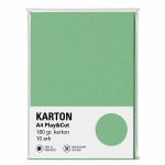Karton A4 180 gr. 10 ark Græsgrøn