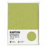 Karton A4 180 gr. 10 ark Klar Løvgrøn