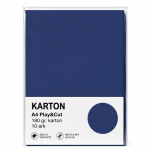 Karton A4 180 gr. 10 ark Midnatsblå