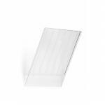 Frontplade til Flexifag, A4 brochureholder, stående klar.