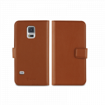 Cover Samsung Galaxy S5 Mini, brun kunstlæder m/plads til kreditkort - Image 2