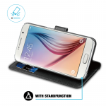 Cover Samsung Galaxy S7, sort læder-look m/plads til kreditkort - Image 3