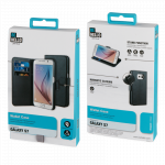 Cover Samsung Galaxy S7, sort læder-look m/plads til kreditkort - Image 4