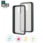 Etui Samsung Galaxy S5, blød gel transp./sort