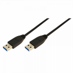USB kabel 3.0 A/A han/han Sort (2 mtr.)