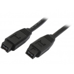 Firewire kabel LogiLink® 9M/9M 1,80 mtr. Sort
