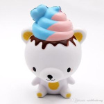Squishy Ice Cream Bjørn 13x8x7 cm.