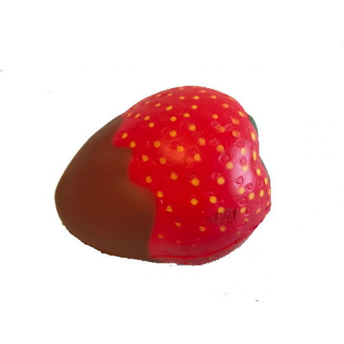 Squishy Jordbær m/chokolade 10×9,5 cm.