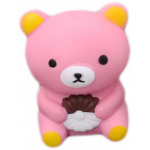 Squishy Bjørn lyserød 10 cm.