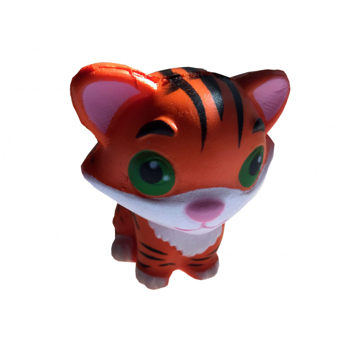 Squishy Tiger orange 9x7x6 cm. - Image 1
