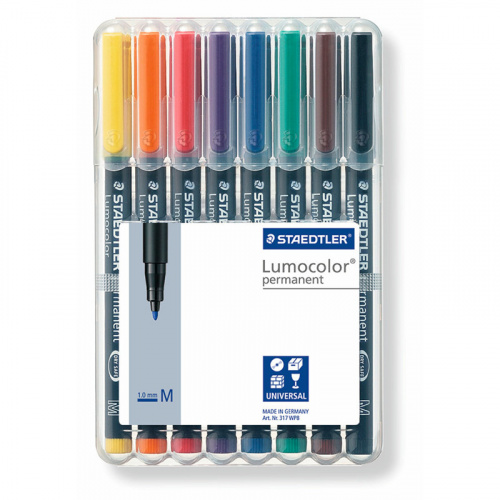 Lumocolor permanent marker Medium 0,8-1,0 mm. 8-pak 317WP8