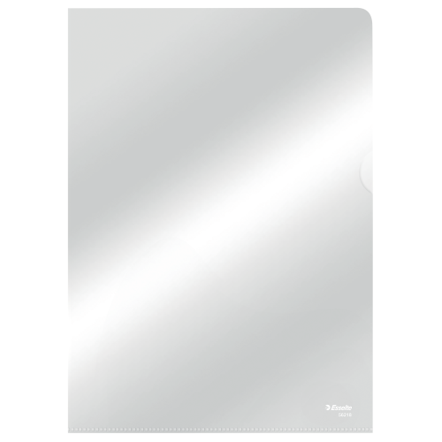 Plastomslag Esselte A4 0,105 mm. åben top/side glasklar 56218