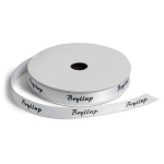 Satinbånd "Bryllup" 9 mm. hvid/sort