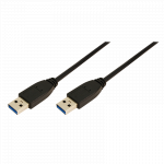LogiLink® USB Kabel 3.0 han-han, sort 1 mtr.