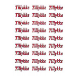 Oblater "Tillykke" stickers (54 stk.)