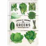 Metalskilt "Greens from the Organic Farm" 20x30 cm.