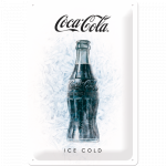 Metalskilt "Coca Cola Ice Cold" 20x30 cm.