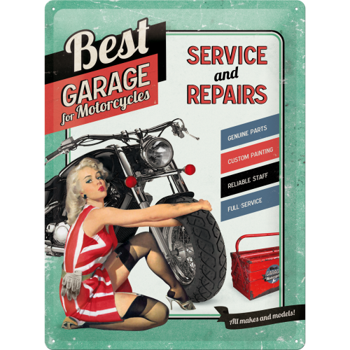 Metalskilt “Best Garage” 30×40 cm. Metalskilt “Best Garage” 30×40 cm.