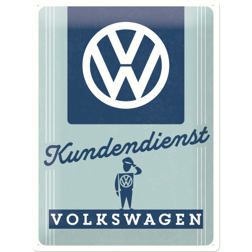Metalskilt “VW Kundendienst” 30×40 cm.
