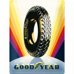 Metalskilt "Good Year - Rainbow Wheel" 30x40 cm.
