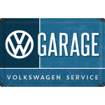 Metalskilt "VW Garage - Volkswagen Service" 40x60 cm.