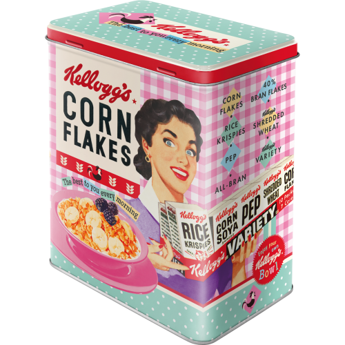 Metaldåse “Kelloggs Happy Hostess Cornflakes” (L)