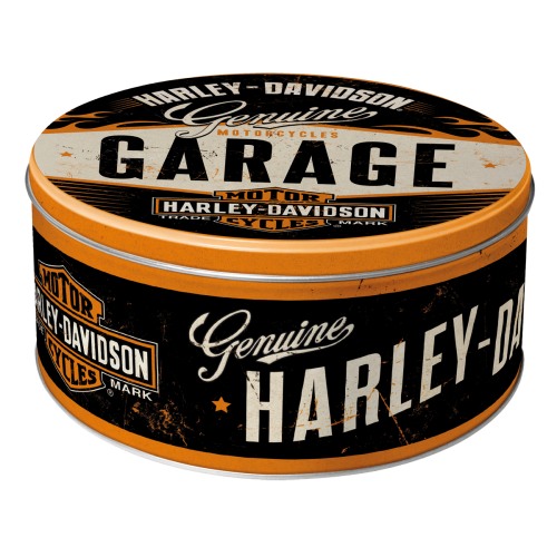 Metaldåse “Harley-Davidson Garage” kagedåse (Oval)