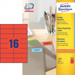 Etiket Avery 3452 rød 105x37 mm. 100 ark/1600 stk